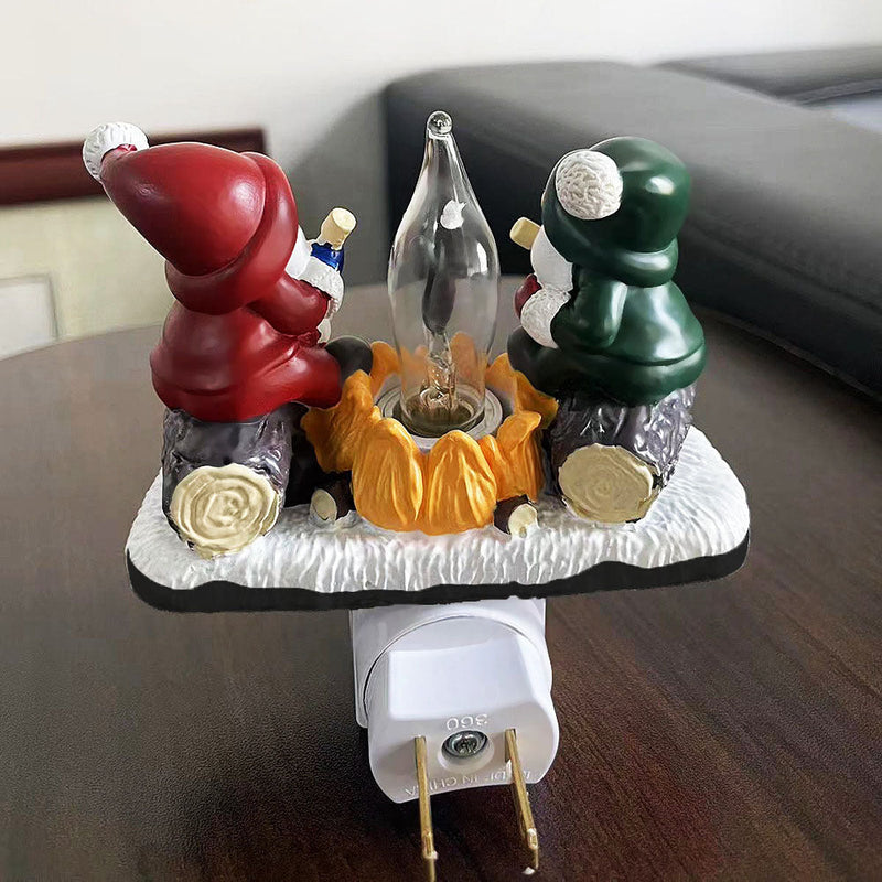HKM-384083 Santa Claus European Style Night Light for Christmas Decoration with Socket Power Supply