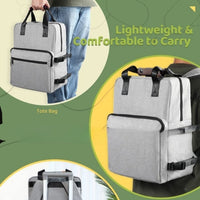 HKM-3841085 Large Capacity Gray Pet Outdoor Bag with Tableware Set and Accessories
