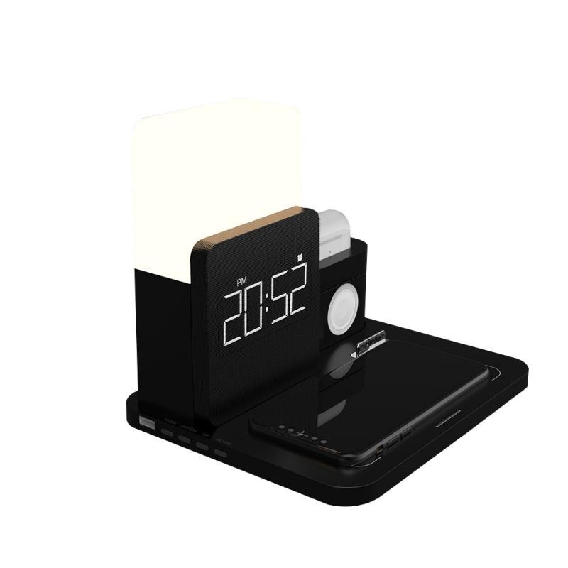 HKM-384147 3-in-1 Multi-Function Qi Wireless Charger Stand - Dark Green, Light Green, Black
