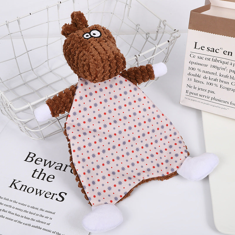 HKM-3842109 Bite-Resistant Velvet Fox Elephant Plush Toy for Cats and Dogs - Boredom Relief