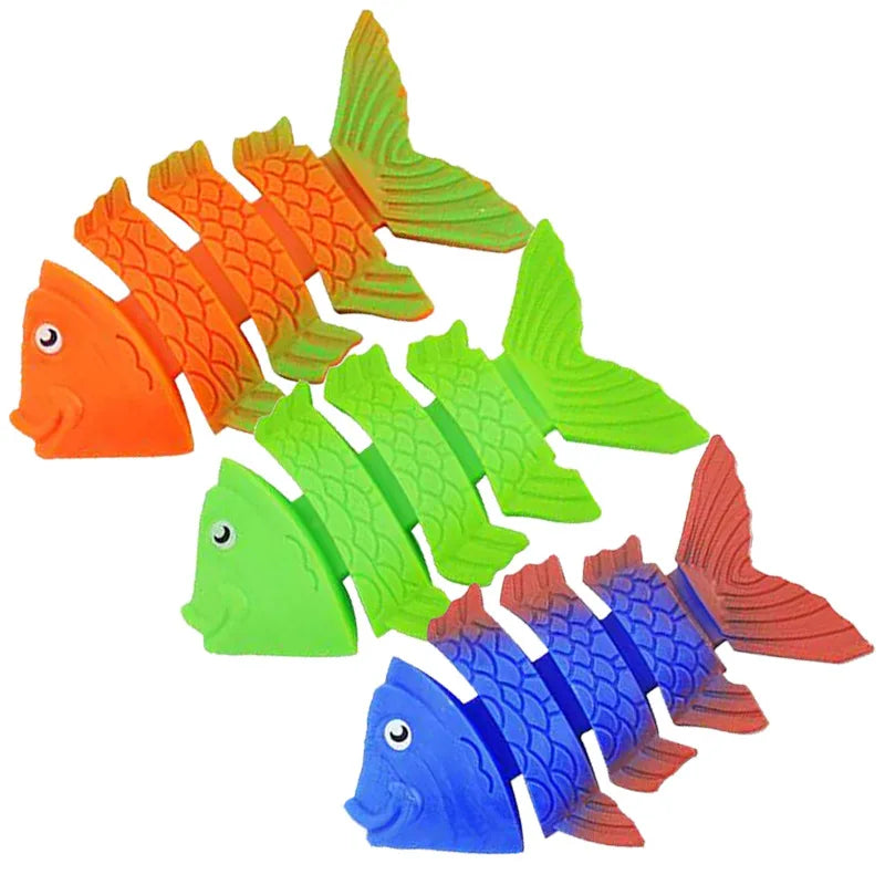 HKM-384211 Colorful Underwater Sinking Fish Toys Set - 3 Pcs for Fun Pool Diving Training