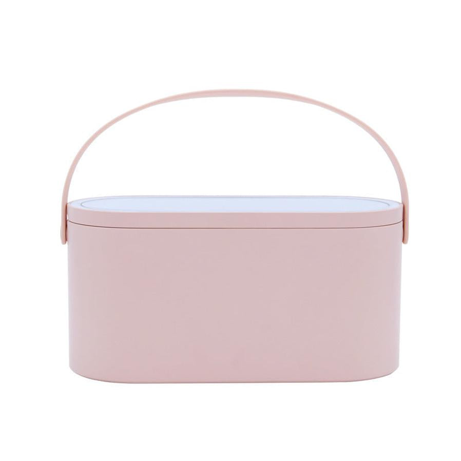 HKM-384211 Portable Makeup Mirror with LED Light and Touch Control, Ideal for Travel and Desktop Use