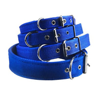 HKM-3842621 Adjustable Nylon Foam Leather Dog Collar with Soft Lining in Multiple Colors