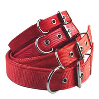 HKM-3842621 Adjustable Nylon Foam Leather Dog Collar with Soft Lining in Multiple Colors