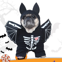 HKM-3843005 Stylish Black Bat Costume for Dogs - Transforming Pet Outfit in Various Sizes