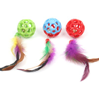 HKM-3843261 Durable Rubber Hollow Ball Pet Toy for Dogs and Cats - Two-Color Design