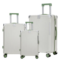 HKM-384339 Travel Luggage Set - 3 Piece Soft Shell Suitcase Collection with Carry-On Bag