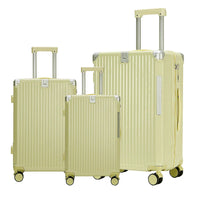 HKM-384339 Travel Luggage Set - 3 Piece Soft Shell Suitcase Collection with Carry-On Bag