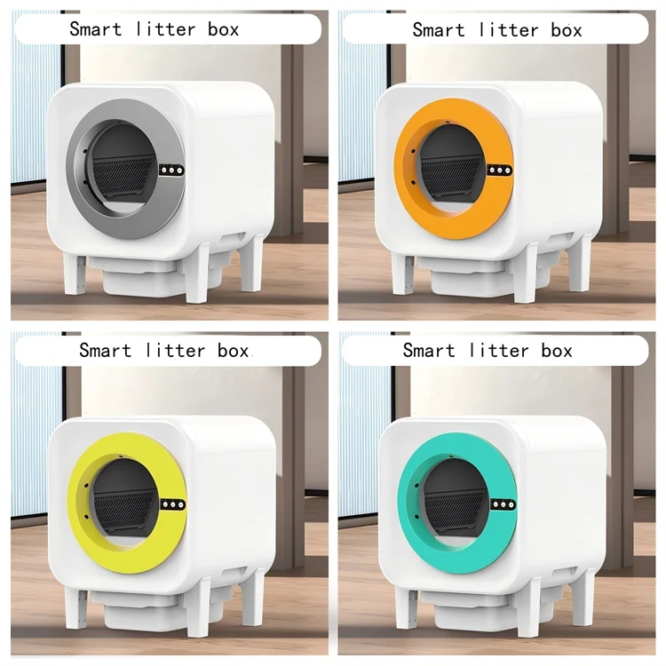 HKM-384403 Smart Automatic Self-Cleaning Cat Litter Box with Mobile Control and Spacious 70L Capacity