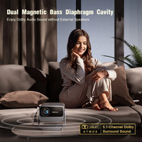 HKM-384467 1080p Full HD Pico Projector with Smart LED LCD Technology for Home Theatre and Education, Supports WiFi and 3D
