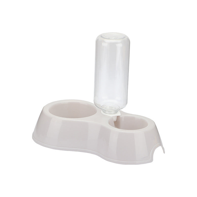 HKM-3844797 Automatic Double Pet Water Bowl with Integrated Bottle - Available in Pink, Blue, and Gray
