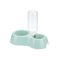 HKM-3844797 Automatic Double Pet Water Bowl with Integrated Bottle - Available in Pink, Blue, and Gray