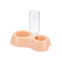 HKM-3844797 Automatic Double Pet Water Bowl with Integrated Bottle - Available in Pink, Blue, and Gray