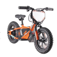 HKM-384531 12-Inch Electric Balance Bike with Brushless Hub Motor, 36V 250W, 2 Speed, Aluminum Alloy Frame, Quick Disconnect Battery, Disc Brakes