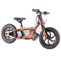 HKM-384531 12-Inch Electric Balance Bike with Brushless Hub Motor, 36V 250W, 2 Speed, Aluminum Alloy Frame, Quick Disconnect Battery, Disc Brakes