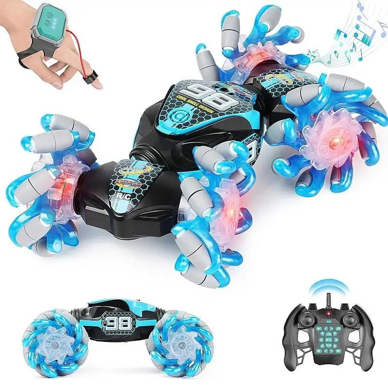 HKM-384531 Gesture Sensing Remote Control Twist Car with Flash Light and Music for Kids