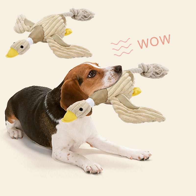 HKM-3845437 Plush Duck Sound Toy for Dogs - 25 x 31 cm, Soft Short Plush Material