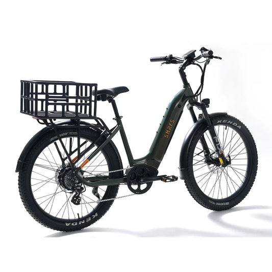 HKM-384659 48V 7-Speed Electric City E-Bike with Integrated Battery, 26" Aluminum Frame, and Hydraulic Disc Brakes