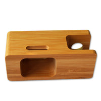 HKM-384659 Bamboo Smartphone Stand with Carved Design for Office Decor