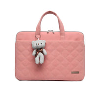 HKM-384659 Diamond-Shaped PU Laptop Bag for 13.3/15.6 Inch Notebooks