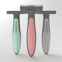 HKM-385043 Pet Hair Removal Comb for Cats and Dogs - T9 Series, Engineering Plastic & Stainless Steel, Available in Pink, Mint Green, Gray