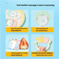 HKM-3851197 Newborn Comfort Rabbit Rattle Teether - Educational Toy for Emotional and Sensory Development