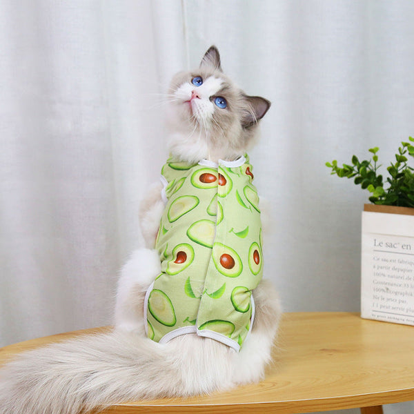 HKM-3852605 Fashion Minimalist Cat Spay and Neuter Clothing in Various Colors and Patterns