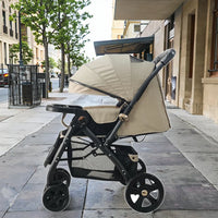 HKM-385299 Bidirectional Navy Blue Baby Stroller for Newborns - Portable Push Chair for Children