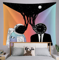 HKM-385427 European and American Astronaut Tapestry - Soft Polyester Fabric for Wall Decor