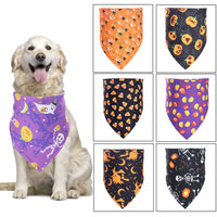 HKM-385427 Halloween-Themed Pet Towel for Cats and Dogs – Soft Polyester Scarf for Autumn Celebrations
