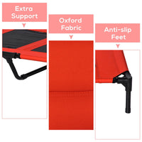HKM-3854781 Elevated Dog Bed with Durable Steel Frame and Breathable Mesh Fabric - Ideal for Large Dogs