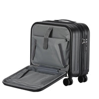 HKM-385491 Compact 18-Inch Expandable Suitcase with Integrated Laptop Stand and Wheels for Travel