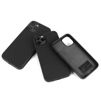 HKM-385491 Wooden Back Cover for iPhone 12 - TPU & Kevlar Material, Solid Color, Fashionable Design