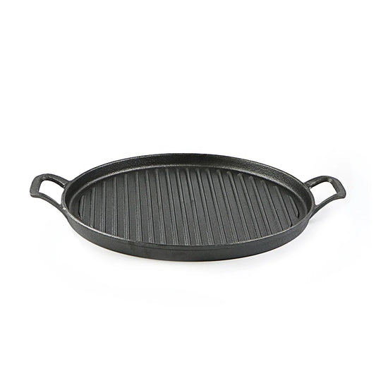 HKM-385619 Double Sided Cast Iron Griddle for Outdoor Camping and Kitchen Use - Model 20241108N