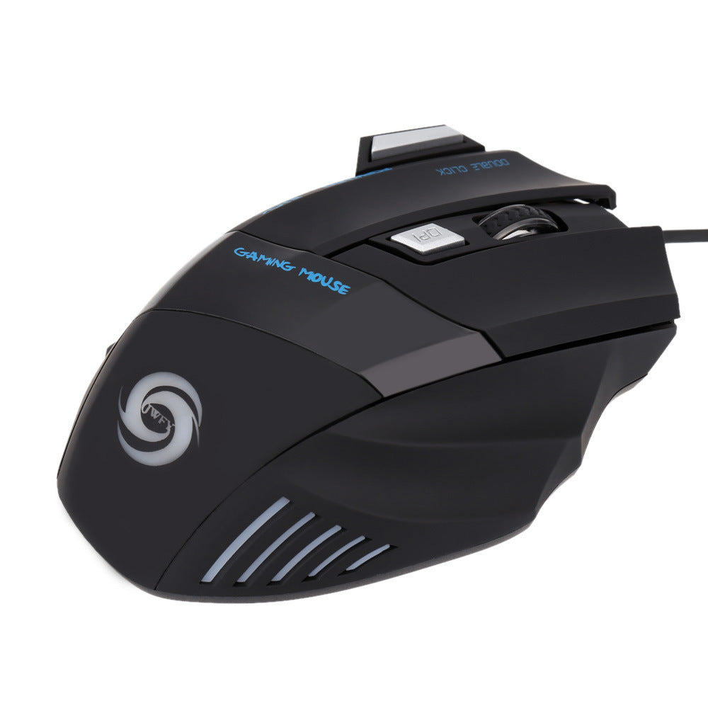 HKM-385619 High-Precision Wired Gaming Mouse with Ergonomic Design and Customizable DPI Settings