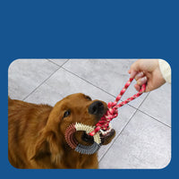 HKM-3857597 Durable Braided Rope Toy for Dogs - Colorful Puppy Knot with Self-Relief Feature (43CM x 11CM, 166g)
