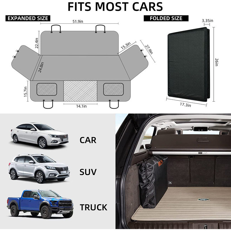 HKM-3857981 Waterproof Dog Car Bed Cushion - Durable Pet Seat Cover for Cars