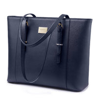 HKM-385811 Spacious PU Leather Laptop Handbag for Women - 15.6 Inch Office Tote Bag with Shoulder Strap
