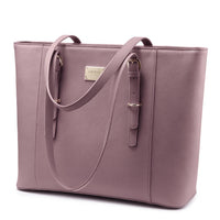 HKM-385811 Spacious PU Leather Laptop Handbag for Women - 15.6 Inch Office Tote Bag with Shoulder Strap