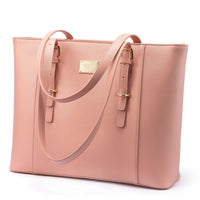 HKM-385811 Spacious PU Leather Laptop Handbag for Women - 15.6 Inch Office Tote Bag with Shoulder Strap