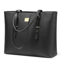HKM-385811 Spacious PU Leather Laptop Handbag for Women - 15.6 Inch Office Tote Bag with Shoulder Strap