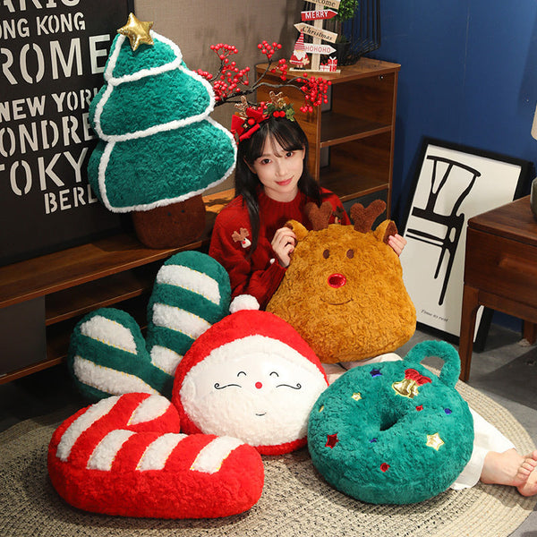 HKM-385875 Plush Christmas Tree Decorative Pillow Doll - Multiple Designs and Sizes