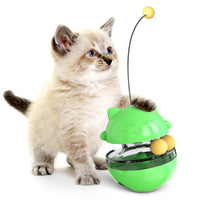 HKM-3859901 Lucky Cat Tumbler Toy with Suction Cup Pinwheel - Engaging Educational Cat Playtime Artifact