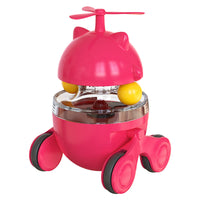 HKM-3859901 Lucky Cat Tumbler Toy with Suction Cup Pinwheel - Engaging Educational Cat Playtime Artifact