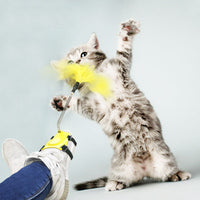 HKM-3859901 Lucky Cat Tumbler Toy with Suction Cup Pinwheel - Engaging Educational Cat Playtime Artifact