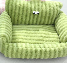HKM-3860157 Cozy Striped Nest Sofa for Small Dogs ¨C Blue, Warm Yellow, Pink, Grass Green Options