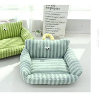 HKM-3860157 Cozy Striped Nest Sofa for Small Dogs ¨C Blue, Warm Yellow, Pink, Grass Green Options