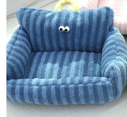 HKM-3860157 Cozy Striped Nest Sofa for Small Dogs ¨C Blue, Warm Yellow, Pink, Grass Green Options