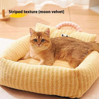 HKM-3860157 Cozy Striped Nest Sofa for Small Dogs ¨C Blue, Warm Yellow, Pink, Grass Green Options