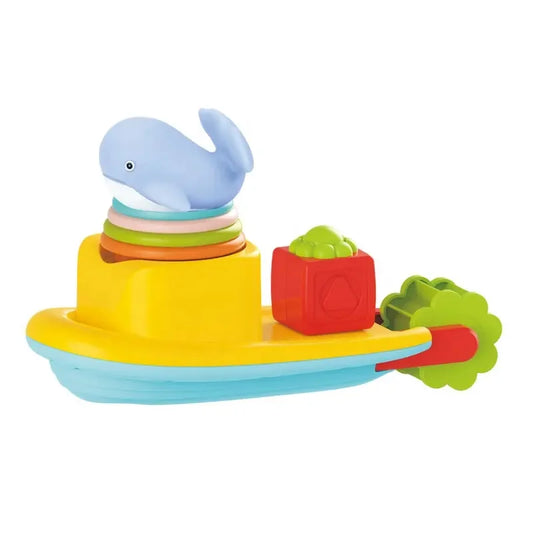 HKM-386067 Colorful Educational Stacking Cups and Floating Water Animals Toy for Bath Time Fun